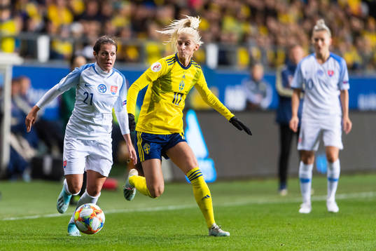 Martina Surnovska of Slovakia and Sofia Jakobsson of Sweden