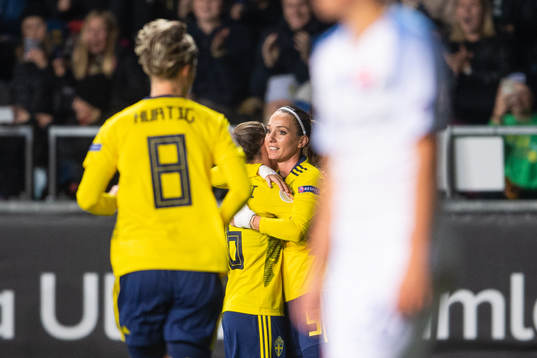 Kosovare Asllani of Sweden celebrates