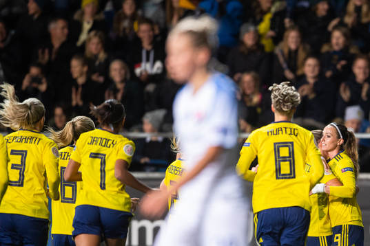 Kosovare Asllani of Sweden celebrates
