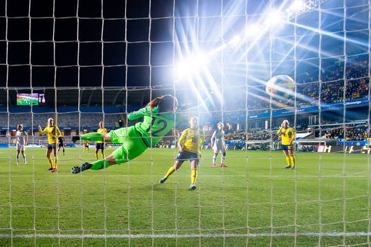 Stina Blackstenius of Sweden scores 5-0