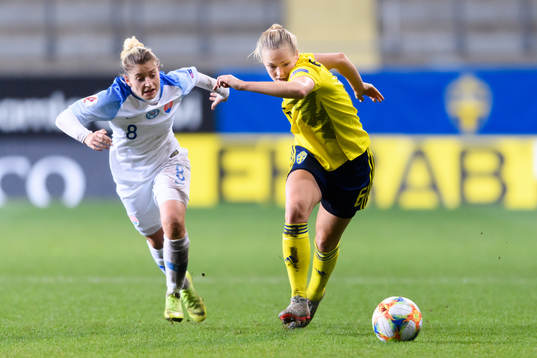 Klaudia Fabova of Slovakia and Magdalena Eriksson of Sweden