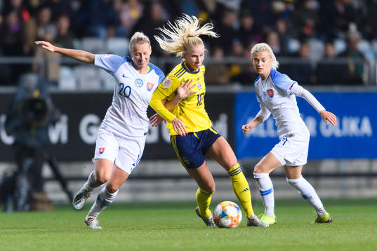 Andrea Horvathova of Slovakia and Sofia Jakobsson of Sweden