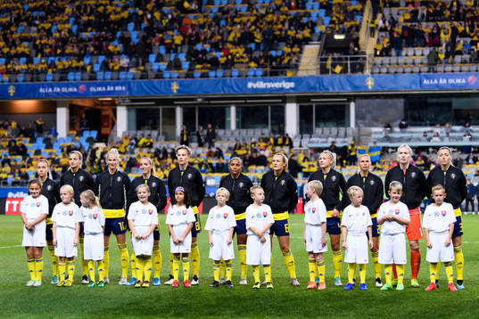 The players of Sweden at lineup