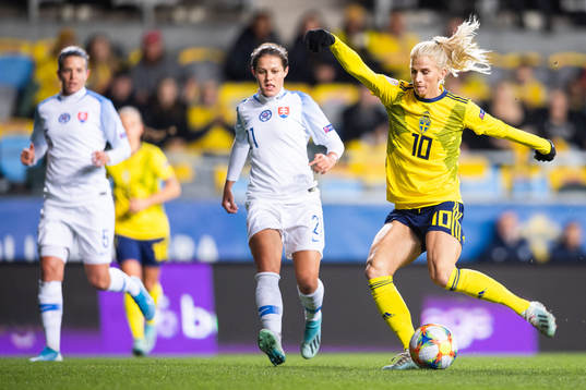 Sofia Jakobsson of Sweden with a shot