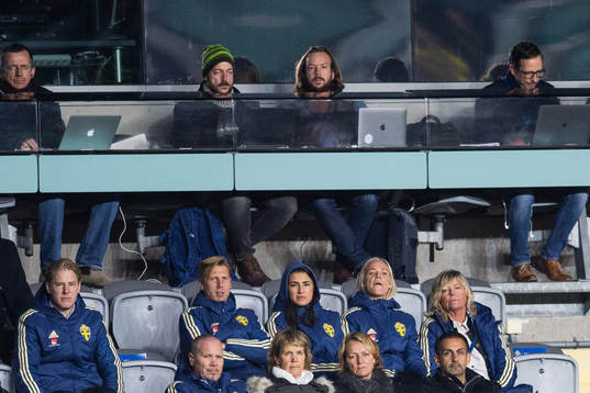 Goalkeeper Zecira Musovic, Caroline Seger and Marika