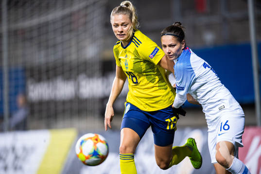 Fridolina Rolfö of Sweden and Diana Bartovicova of