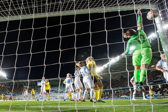 Goalkeeper Maria Korenciova of Slovakia