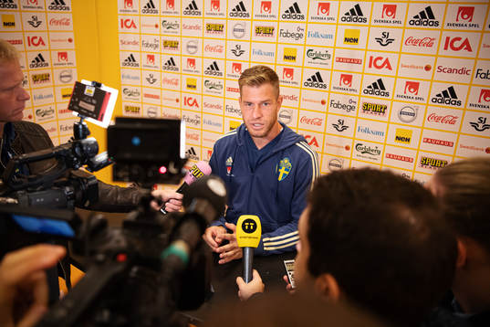 Riccardo Gagliolo of the Swedish national football team is