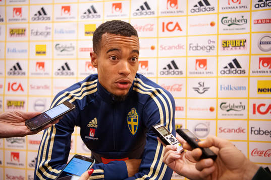 Robin Quaison of the Swedish national football team is
