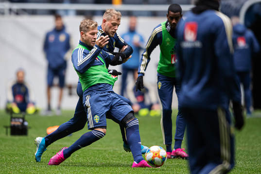 Riccardo Gagliolo and John Guidetti of the Swedish national