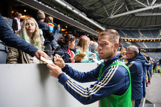 Riccardo Gagliolo of the Swedish national football team