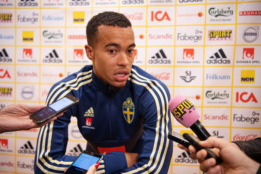 Robin Quaison of the Swedish national football team is