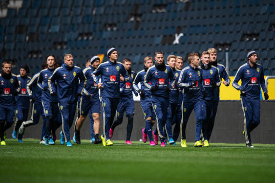 Players of the Swedish national football team including