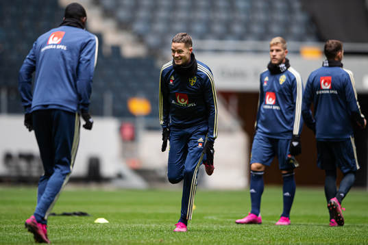 Mikael Lustig of the Swedish national football team