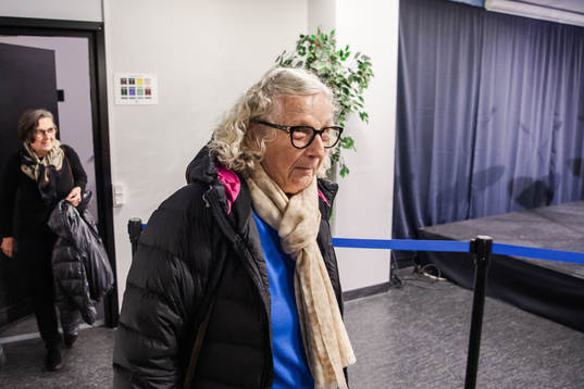 Jurka Gravić, mom of Zlatan Ibrahimovic at a press