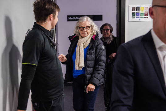 Jurka Gravić, mom of Zlatan Ibrahimovic at a press