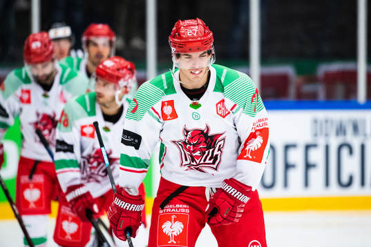 Joey Haddad of Cardiff celebrates scoring 2-5