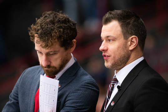 Assistant coach Luke Piggott and head coach Andrew Lord of