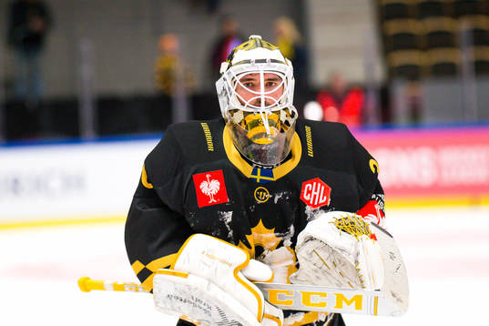 Goalkeeper Gustaf Lindvall of Skellefteå