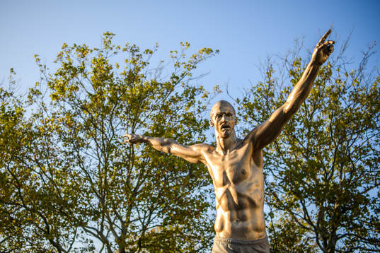 The statue of Zlatan Ibrahimovic