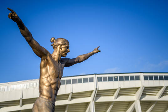 The statue of Zlatan Ibrahimovic