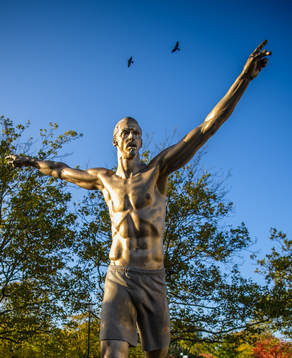 The statue of Zlatan Ibrahimovic