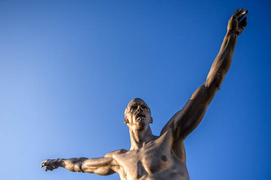 The statue of Zlatan Ibrahimovic
