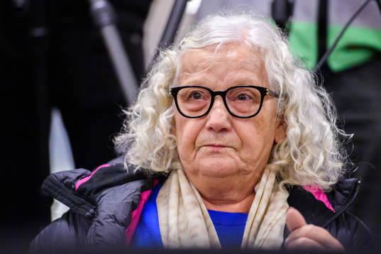 Jurka Gravić, mom of Zlatan Ibrahimovic at a press