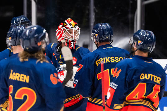 goalkeeper Karri Rämö of Djurgården celebrate with team