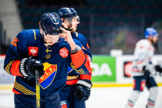 Michael Haga of Djurgården in pain
