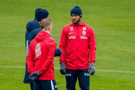 Lars Lagerbäck, head coach of Norway, Martin Ødegaard and