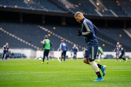 John Guidetti of the Swedish national football team
