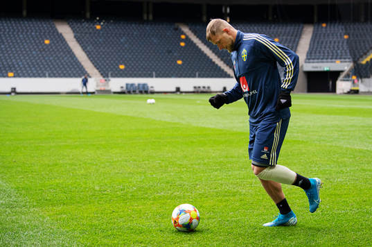 John Guidetti of the Swedish national football team