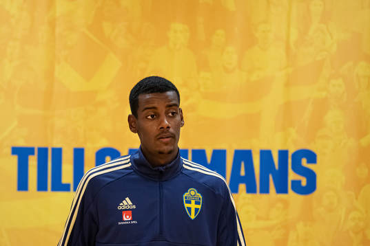 Alexander Isak of the Swedish national football team