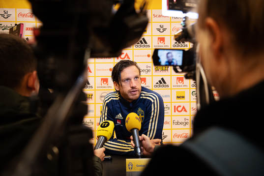 Gustav Svensson of the Swedish national football team is