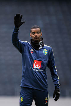 Alexander Isak of the Swedish national football team