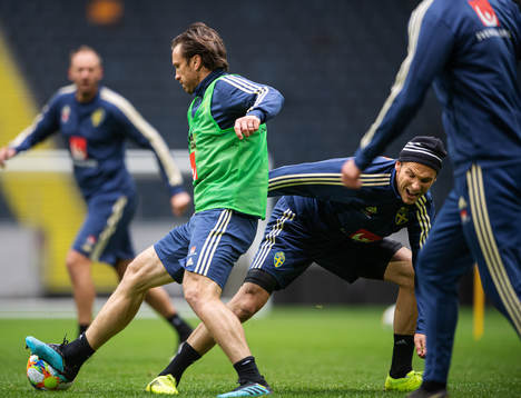 Gustav Svensson and Albin Ekdal of the Swedish national