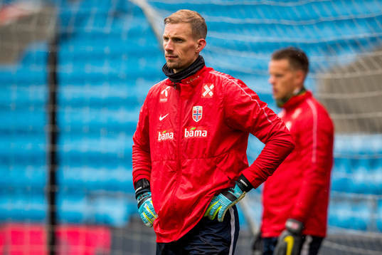 Goalkeeper André Hansen of Norway