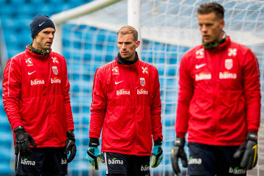 Goalkeepers Rune Almenning Jarstein, André Hansen and