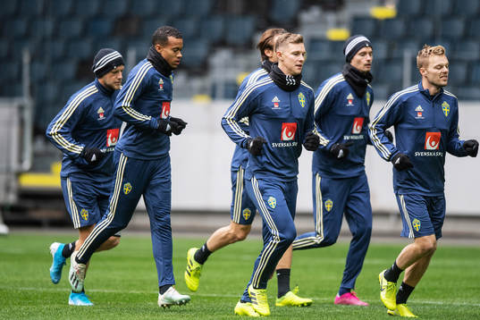 John Guidetti, Robin Quaison, Emil Krafth, Mikael Lustig