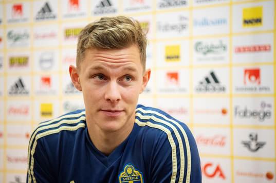 Emil Krafth of the Swedish national football team