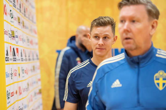 Emil Krafth and assistant coach Peter Wettergren of the
