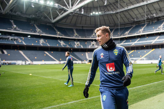 Emil Krafth of the Swedish national football team