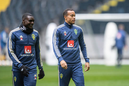 Ken Sema and Robin Quaison of the Swedish national football