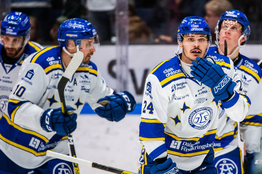 Leksands Thomas Valkvae Olsen jublar
