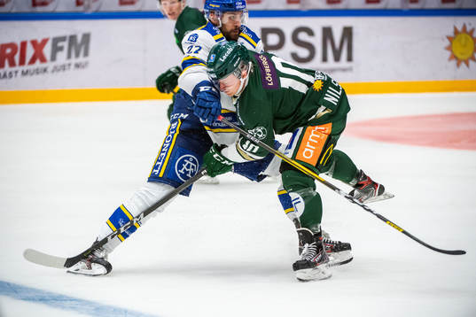 Leksands Marek Hrivik och Färjestads Marcus Nilsson