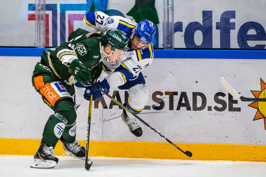Färjestads Gustav Rydahl och Leksands Marek Hrivik
