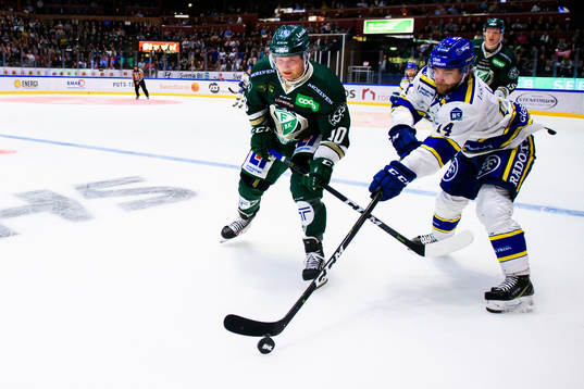 Färjestads Marcus Nilsson och Leksands Oskar Lang