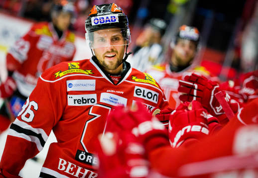 Örebros Mathias Bromé jublar vid 3-1