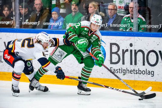 Djurgårdens Manuel Ågren och Rögles Samuel Jonsson